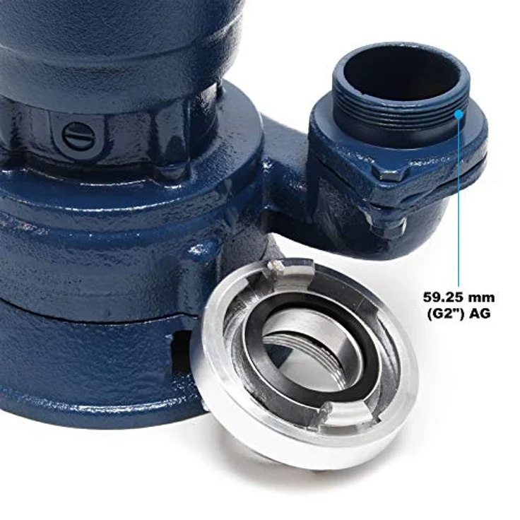 Wiltec Schmutzwasserpumpe 550 W Tauchpumpe mit 10.000 l/h Fördermenge inkl. 20 m Schlauch Pumpe – Bild 5
