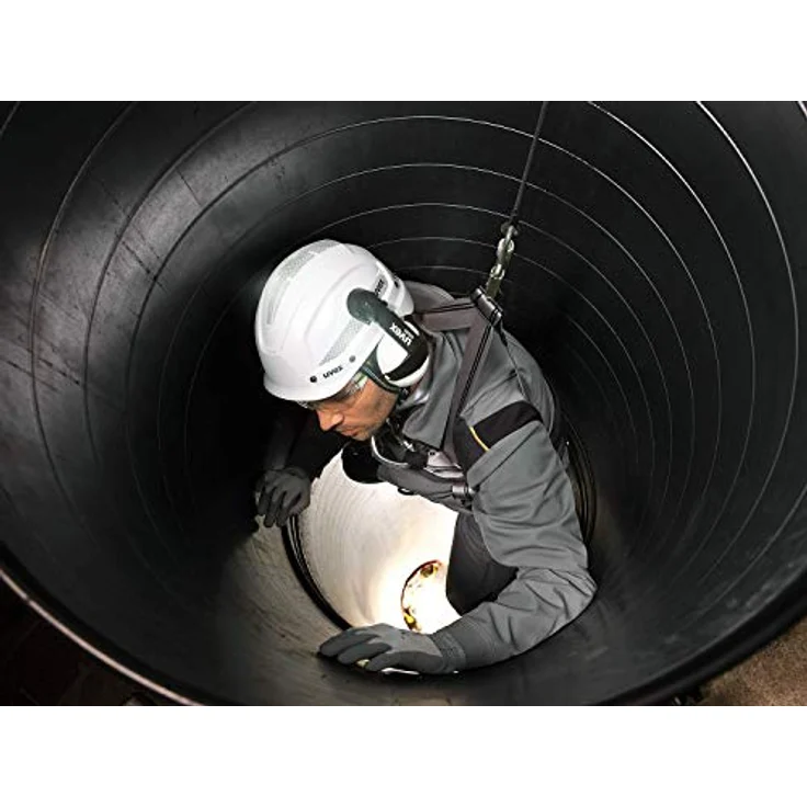 Uvex Pheos Alpine Schutzhelm - Belüfteter Arbeitshelm für die Baustelle - Weiß Weiß – Bild 5