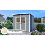 KONIFERA Gartenhaus Felix 2, BxT: 251x200 cm, Inklusive Fußboden, modernes Design in Elementbauweise, Leimholztür mit Zylinderschloss (farbige Variante)