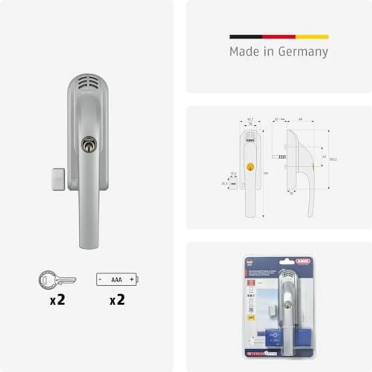 Abschließbarer Fenstergriff FG300A silber - Abus – Bild 4