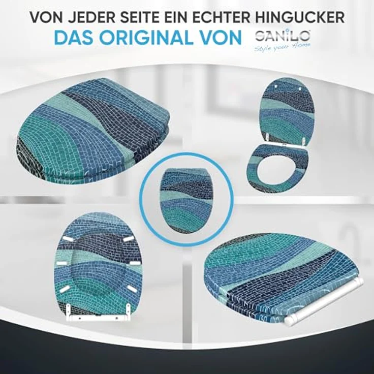 Sanilo WC Sitz Top Fix Marin, mit Absenkautomatik, bruchfestem Holz und antibakterieller Beschichtung – Bild 7