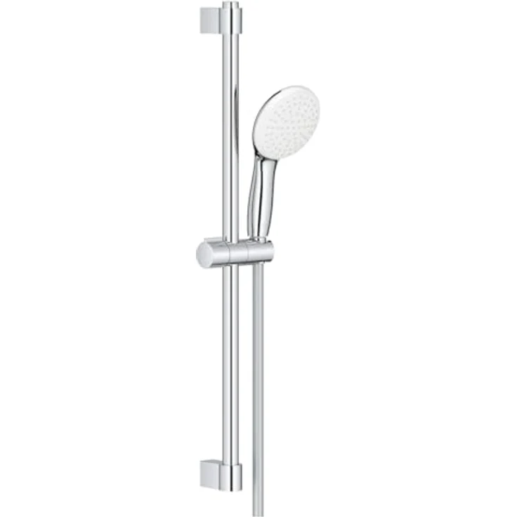 GROHE Tempesta Brausestangenset 110, 600mm, Handbrause mit Rain-Strahl, 16,6 l/min, Chrom, Brauseschlauch Relexaflex 1750mm – Bild 1