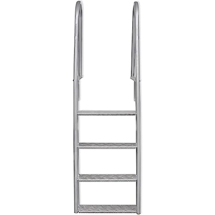 vidaXL Steg-/Poolleiter 4-stufig Aluminium 170 cm – Bild 3