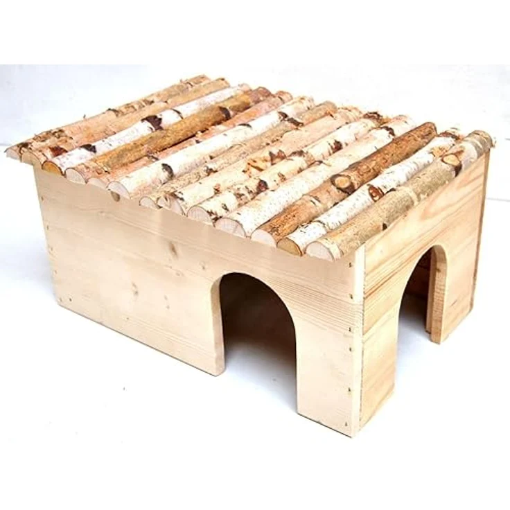 Ollesch Nagerhaus Hagar XL 50x25x33 cm, mit Birkendach – Bild 2