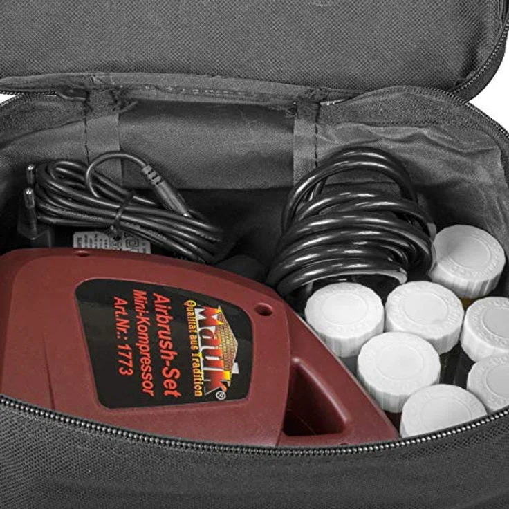 Mauk Airbrush Set Mini Double Action inkl. Tragetasche und Zubehör – Bild 6