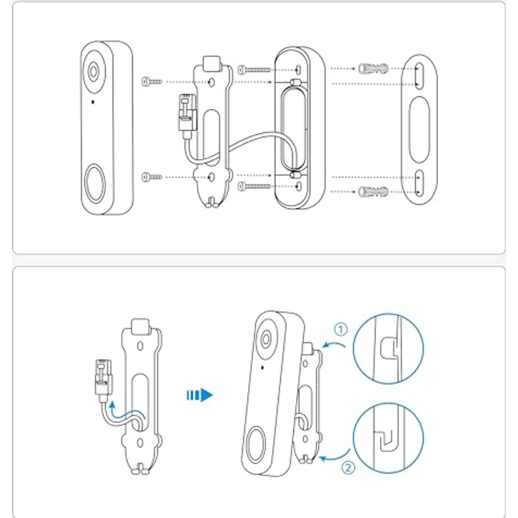 Reolink Smart Home Türklingel D340P, 5 MP Super HD mit 180° Sichtfeld und PoE-Setup, inklusive Chime und humanoid Erkennung – Bild 3