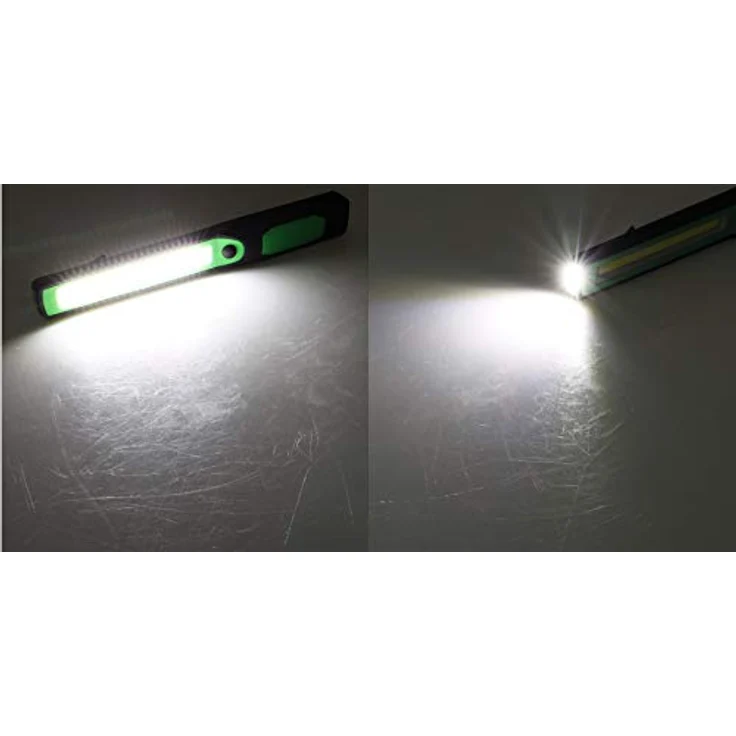 LED Arbeitsleuchte Werkstattleuchte schmal & flach Inspektionsleuchte 3W Batteriebetrieben 300 Lumen Haken Magnetfuß – Bild 5