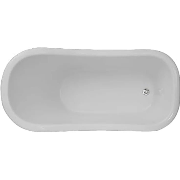 Jet-Line Design Badewanne QUEEN 170x80 cm, freistehend, weiß mit Klauenfüßen – Bild 6