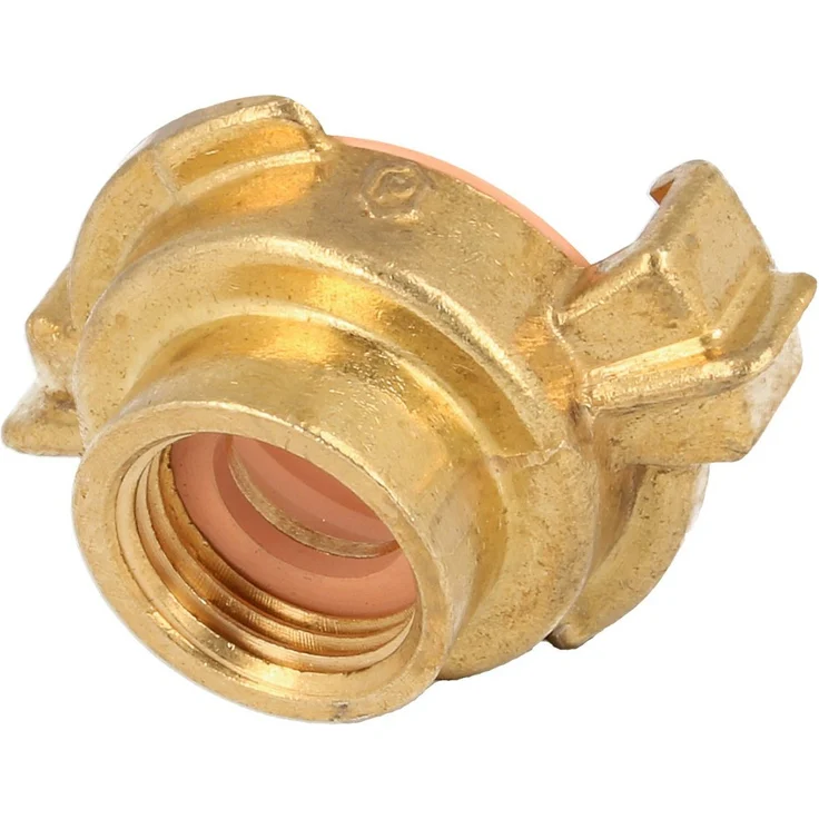 puteus Schlauchkupplung Schnellkupplung, 1/2 Zoll Innengewinde mit DVGW Trinkwasserzulassung, Messing blank
