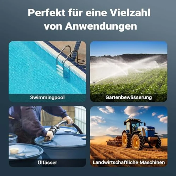 WilTec Mini Pumpe mit 12-15 l-min für Wasser und Dieselöl bei 8500 Upm, zum Ablassen von Flüssigkeit – Bild 9