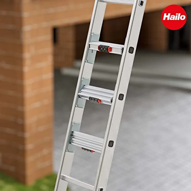 Hailo Sprossenschiebeleiter S110 Pro, Trittleiter mit 2x12 Sprossen – Bild 10