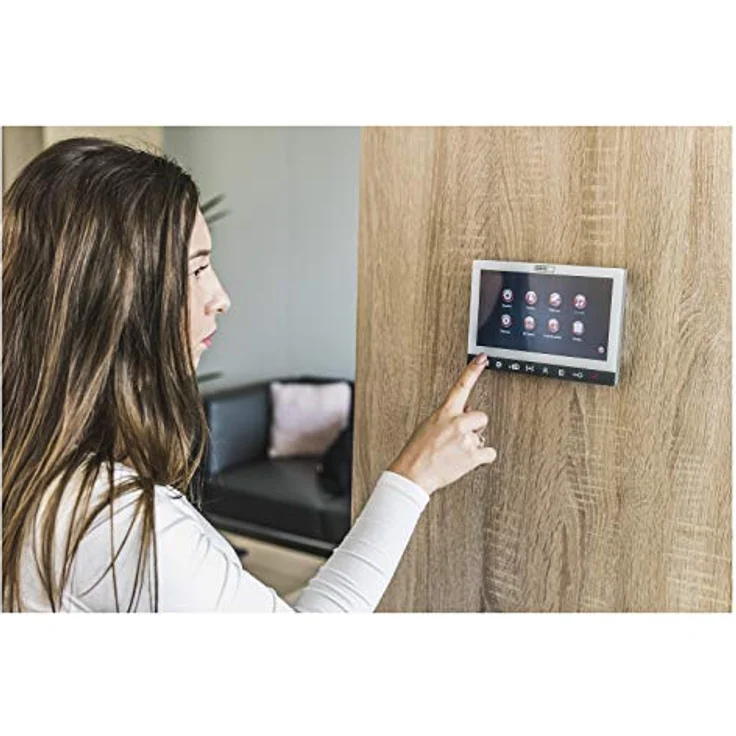 EMOS H3010 Video-Türsprechanlage, wasserdichte Full-HD Kamera mit Nachtsicht, 7 Zoll LCD-Farbmonitor, Snapshot, Aufnahme, Intercom – Bild 3