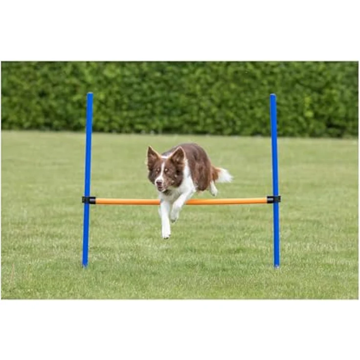 Trixie Dog Activity Agility Hürde, Kunststoff 123x115 cm ø 3 cm blau-orange – Bild 2