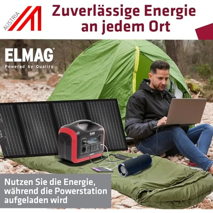 ELMAG Tragbare Powerstation ENERGY 1200, 1200W LiFEPO4 Akku mit 992Wh, 3 Ladeoptionen, Digitaldisplay, integrierter Solarladeregler – Bild 5