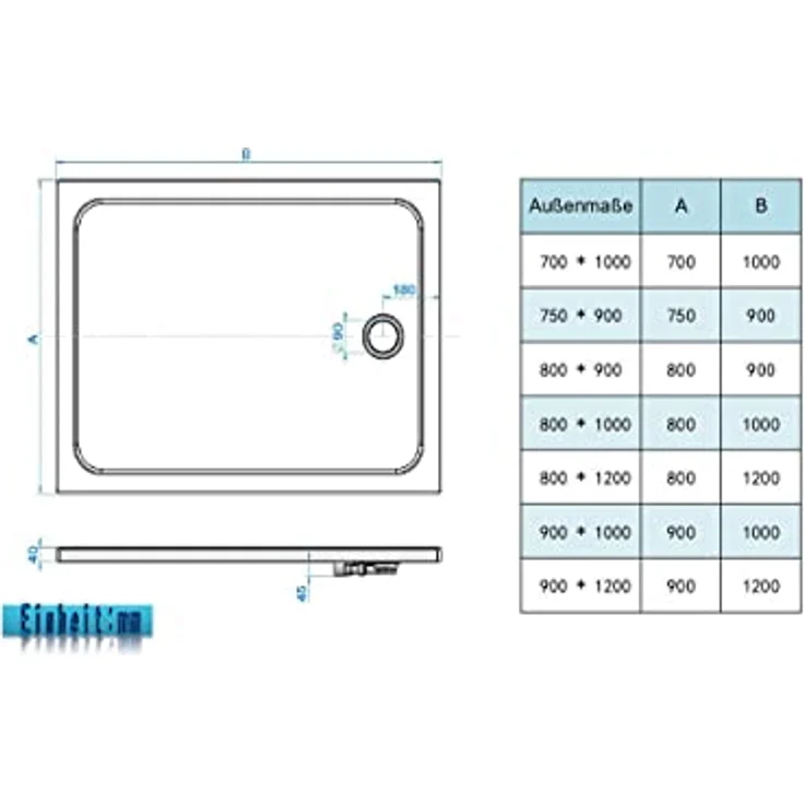IMPTS Duschkabine 75x80 cm, Eckeinstieg mit 180º Doppel Falttür und 6mm ESG-Nano Glas, Höhe 195 cm, ohne Duschwanne – Bild 7