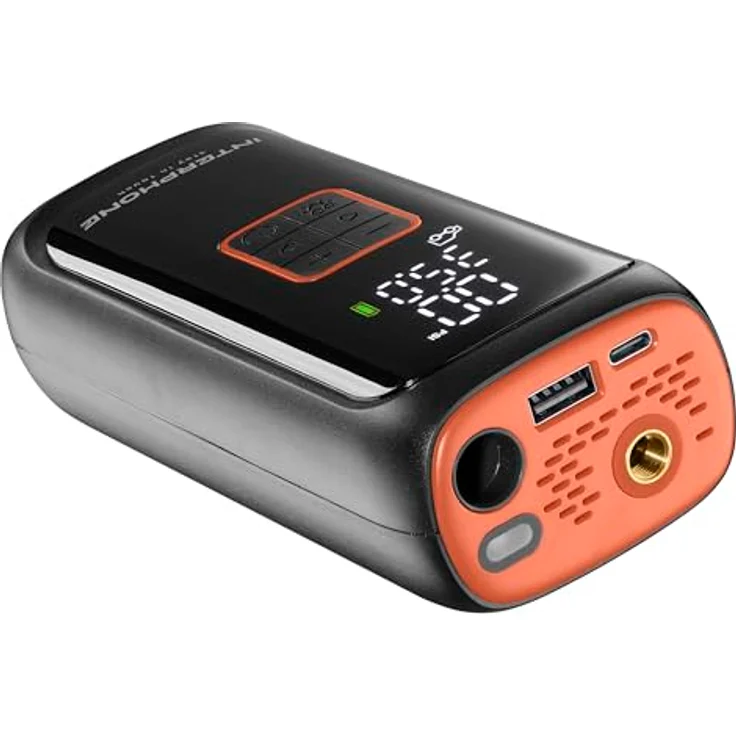 Interphone Smart Air Pump, tragbarer Kompressor mit 4000 mAh, Auto-Stopp-Funktion und LED-Licht – Bild 3