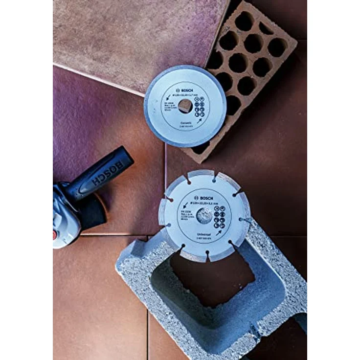 Bosch 2 Stück Diamanttrennscheiben (für Fliesen und Baumaterial, Ø 125 mm, Zubehör Winkelschleifer) – Bild 4