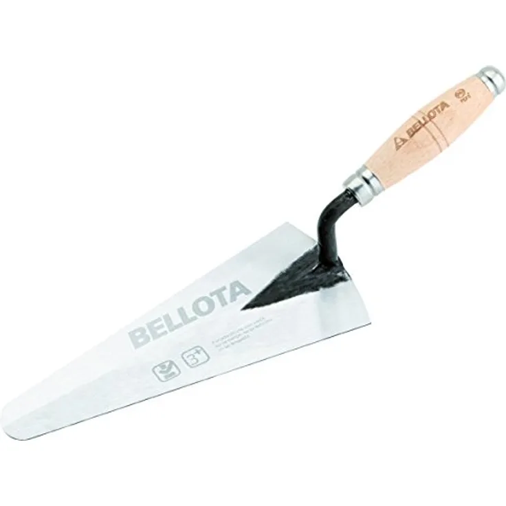 Bellota 5857 – 9,5 – Fliesenkelle gramosiega Doppel, Buchenholz-Griff mit Zwinge, 240 x 102 mm