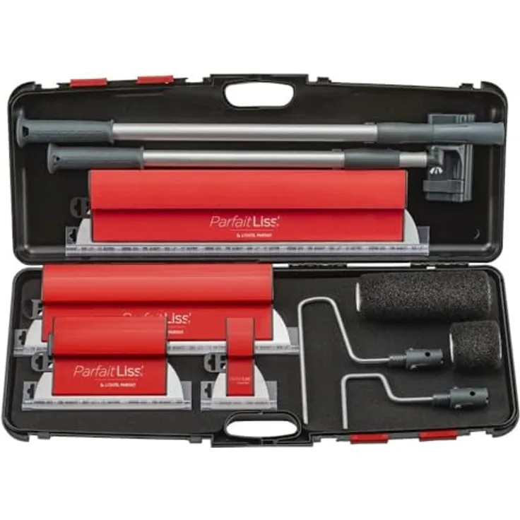 L'outil parfait Strumento perfetto PAR-80506 ROLLER SMOOTHING Kit, 8-teiliges Set mit gehärteter Edelstahlklinge und ultraleichten Aluminiumstangen