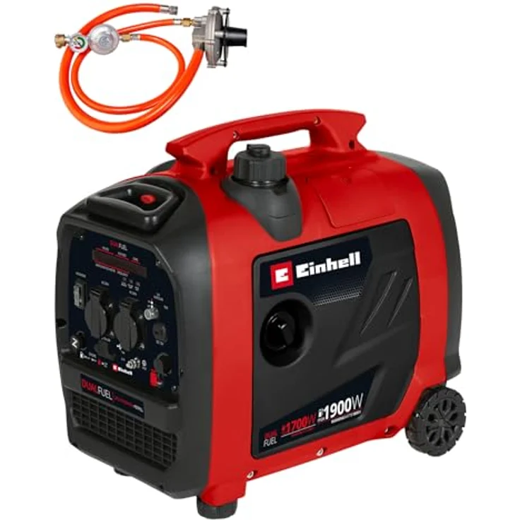 Einhell TE-IG 1900 DF, Stromerzeuger 2.3 kW mit Inverter-Technologie, mobil mit 2x 230 V-Steckdosen, USB-Anschlüssen und 12 V-Anschluss, 23.7 kg – Bild 1