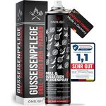 ONELIQIT® Grill & Gusseisen Pflegespray 400ml, Antihaft-Spray für Grillrost und Dutch Oven, pflanzlich und palmölfrei