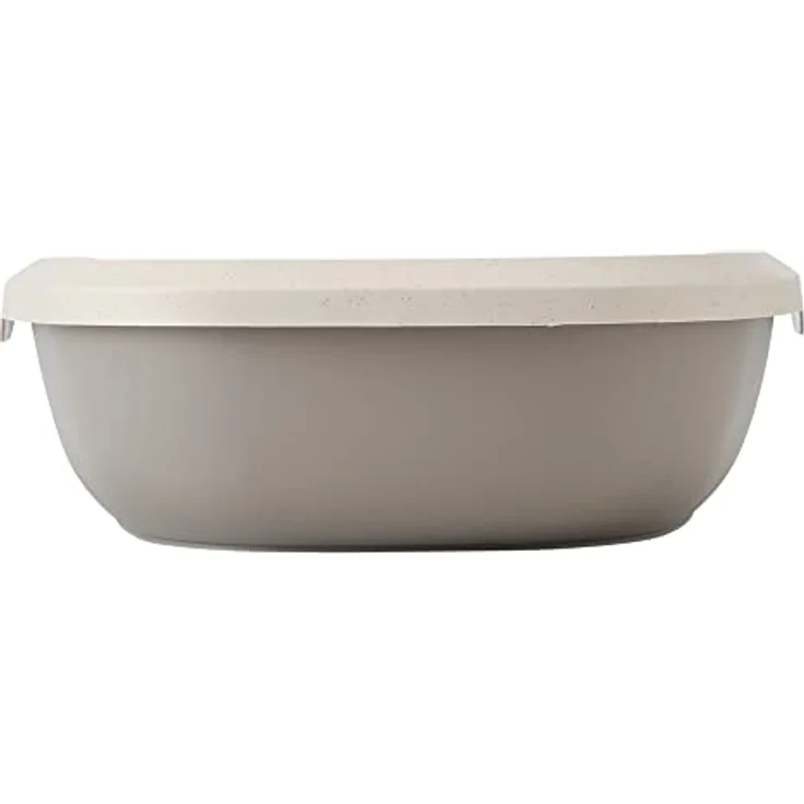 Savic Katzentoilette Gizmo Taupe, 44x35,5x12,5 cm, aus recyceltem Material, mit abnehmbarem Rand, Grau – Bild 5