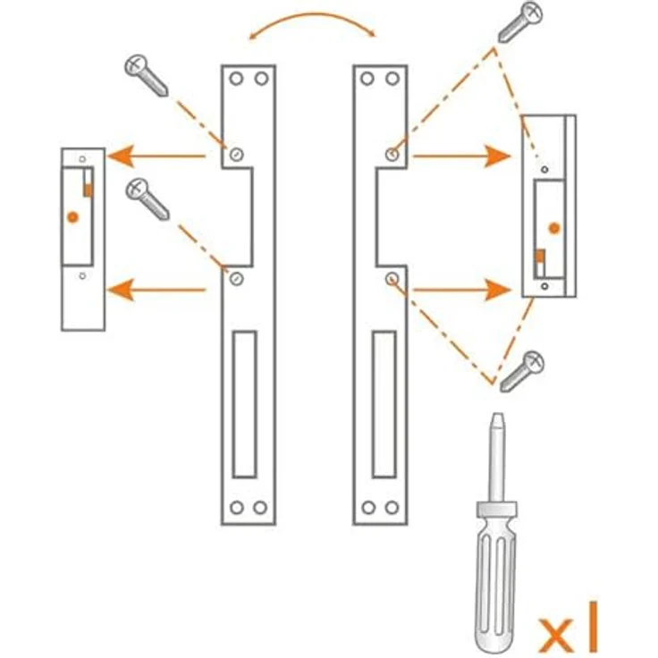 EXTEL Elektrischer Türöffner mit Speicherfunktion lang (LxBxT: 250 mm-25 mm-33 mm) – Bild 3