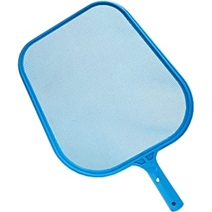 POWERHAUS24 Oberflächenkescher mit Ø 3 cm Alu-Teleskopstange bis 117 cm, blau, für Pool und Whirlpool, feinmaschiges Netz – Bild 2