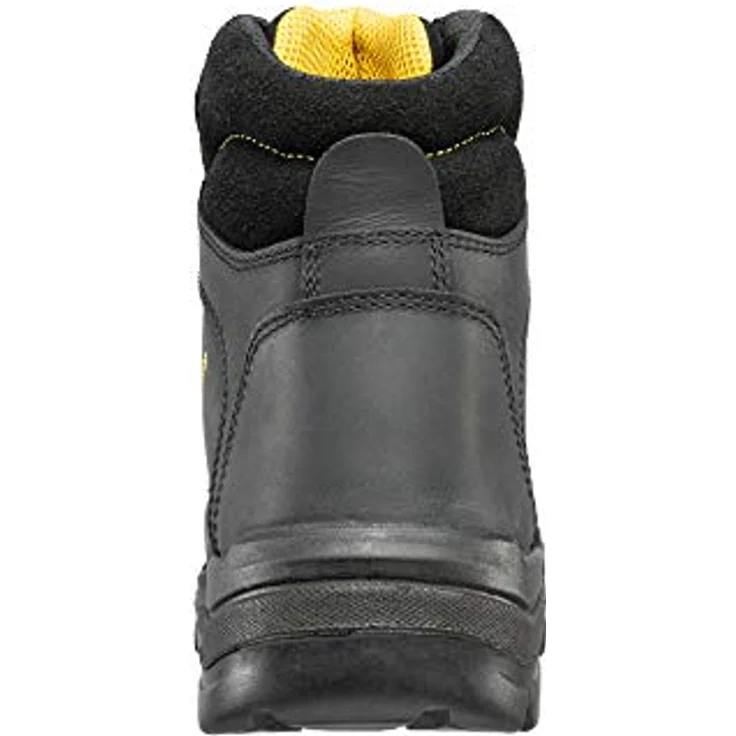 Puma Sicherheitsschuh S3 HRO SRC Borneo Black Mid, Arbeitsschuh aus Vollrindsleder, Größe 45, hitzebeständig bis 300 °C, rutschfeste Gummisohle – Bild 4