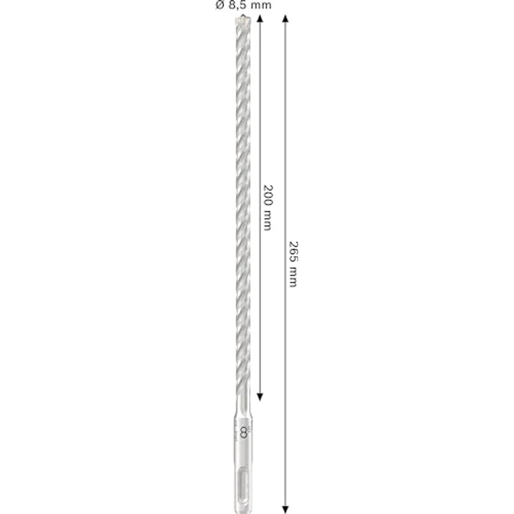 Bosch PRO SDS plus-5X Hammerbohrer, für Stahlbeton, Ø 8,5 mm, 200 mm Länge, professionelle Lebensdauer – Bild 3