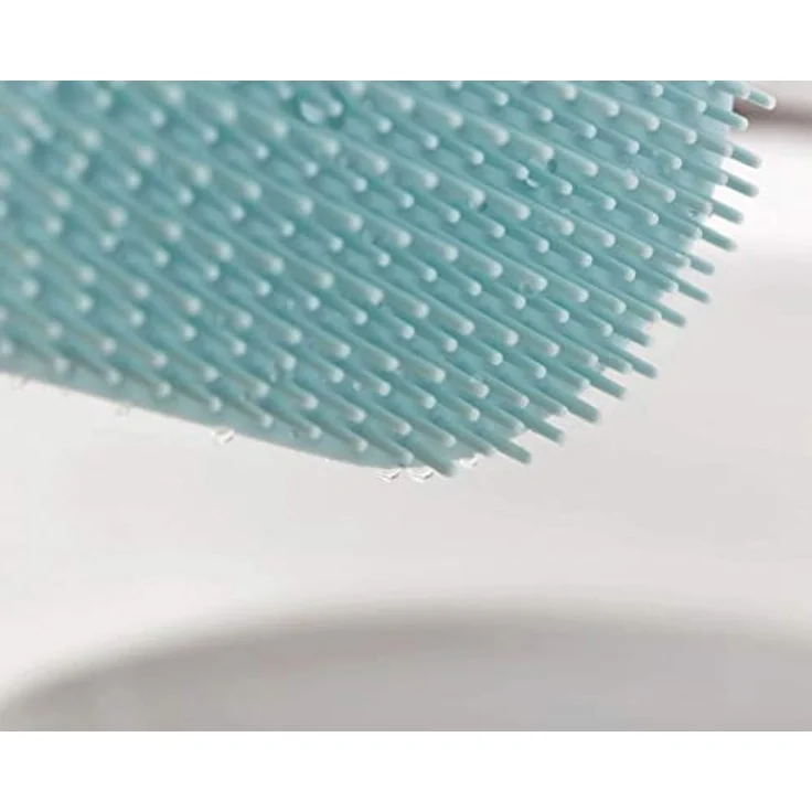 Joseph Joseph Flex Plus - Hygienische Silikon-Toilettenbürste mit Aufbewahrungsfach, flexibler, tropffreier, verstopfungsfreier Kopf - Weiß / Blau, groß – Bild 5