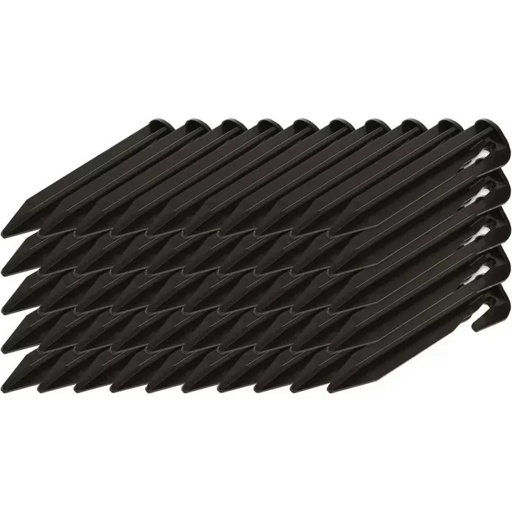 AccuCell Mährobotermesser 50x Haken, Nägel, Erdanker für Begrenzungskabel, Schwarz, 160 mm x 185 mm x 30 mm