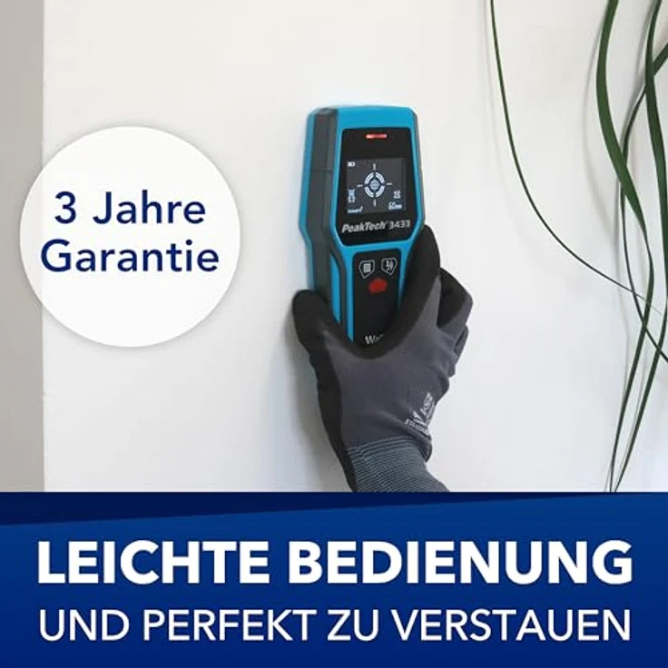PeakTech Leitungsortungsgerät PeakTech P 3433: Digitaler Wandscanner, 1-tlg. mit invertierter LCD Anzeige - Preisvergleich – Bild 5