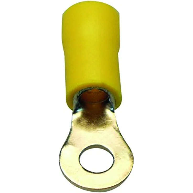 Sinuslive RINGKABELSCHUH RKS-4,0 P10, Kabelschuh für Kabeleingang 2,5mm² bis 4,0mm², gelb