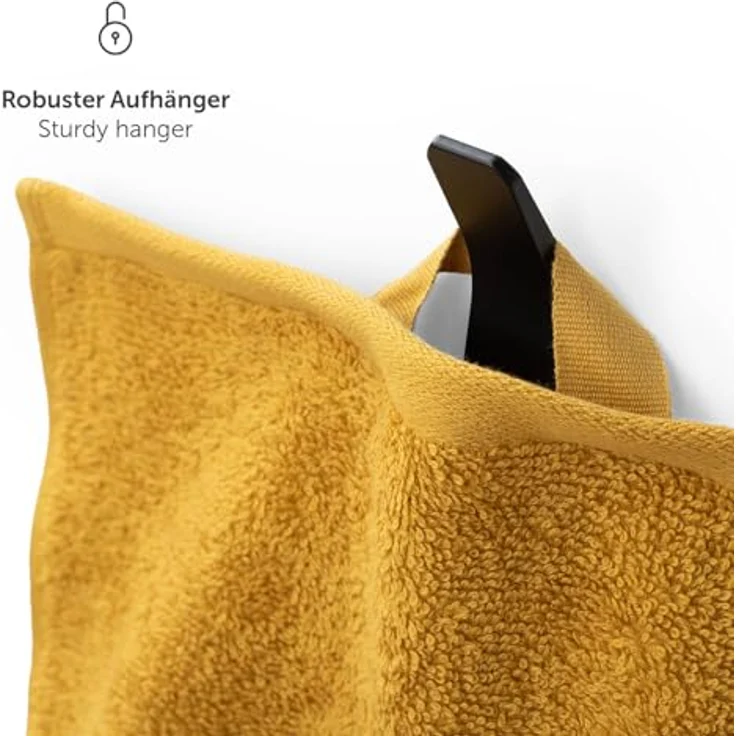 Blumtal Saunatuch, Gelb, 80x200 cm, Oeko-Tex® Standard 100, 100% Baumwolle, 500 g/m², Freizeit & Wellness – Bild 8