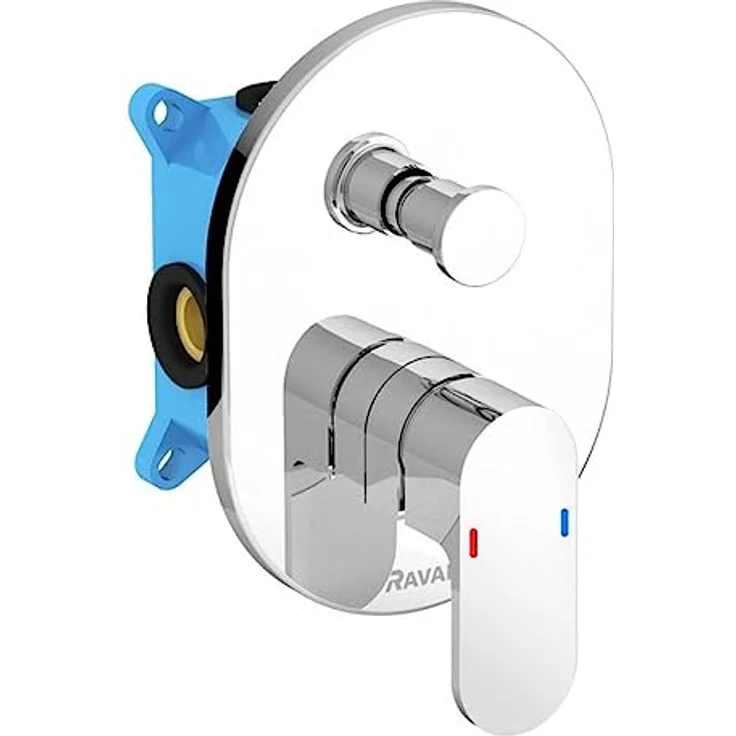 RAVAK Unterputz Wannenbatterie | inkl. R-Box | Chrom | 35 mm Keramik Kartusche | CR.065.00CR – Bild 1