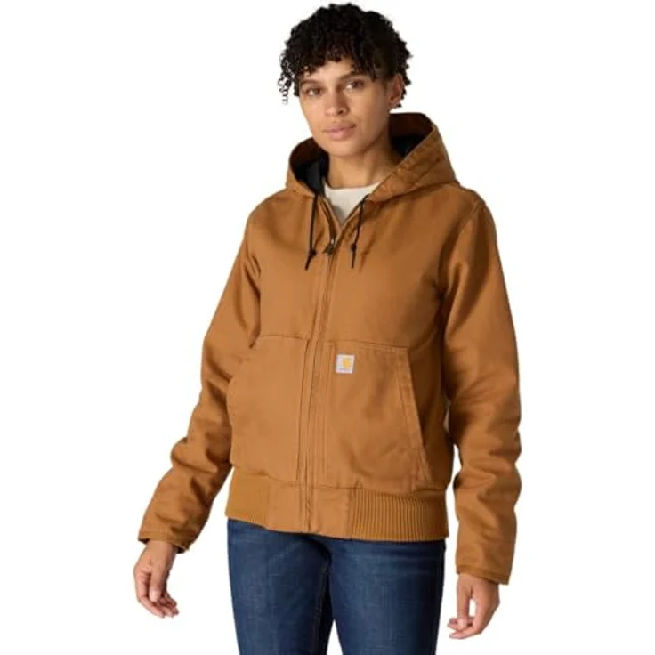 Carhartt WASHED DUCK ACTIVE JACKET, Arbeitsjacke aus 100% Baumwolle, LOOSE FIT, mit isolierender 3M Wattierung, schwarze Farbe – Bild 1
