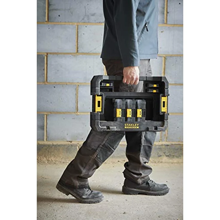 Stanley STA88580-XJ FatMax Caddy STA88580 für bis zu 4 Schüttelboxen und 5 kleine ToughCases, kompatibel mit den Aufbewahrungssystemen Pro-Stack und T-Stak, eingebauter Tragegriff – Bild 5