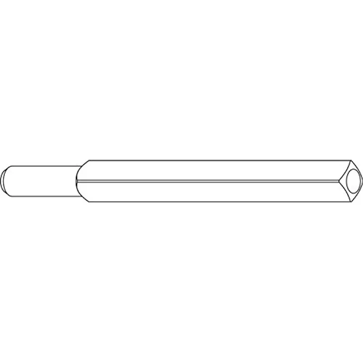 Dormakaba Wechselstift PR 115, 9mm Profilstift, 120mm lang, verzinkter Stahl, für Drückergarnitur