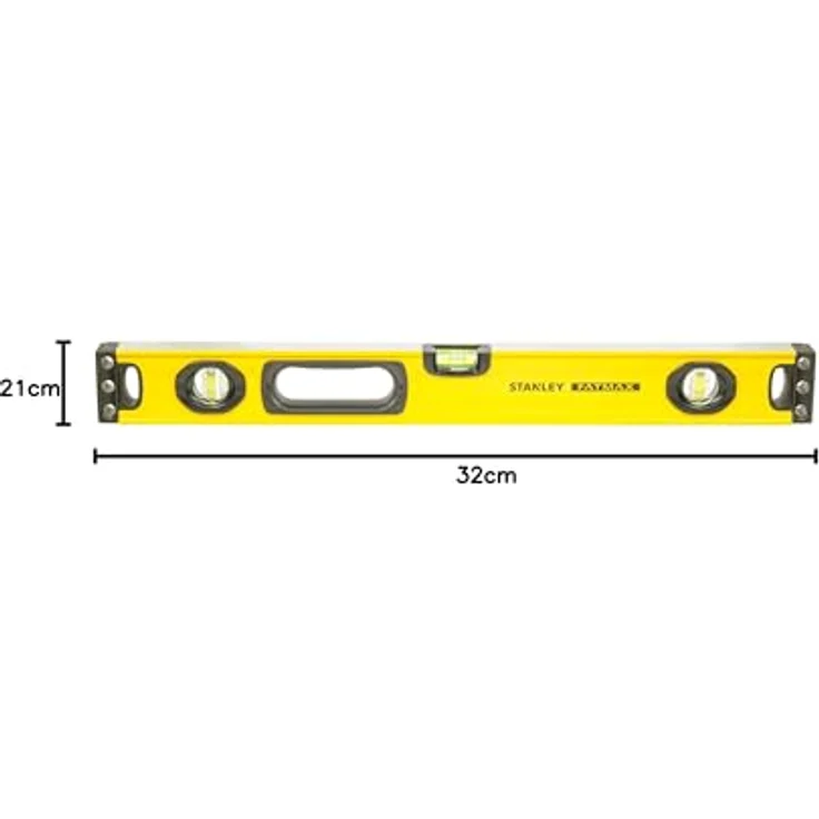 Stanley FatMax Wasserwaage II, Hohlprofil (60cm Länge, horizontale Libelle, vertikale Libellen, Aluminiumkorpus) 1-43-534 – Bild 13