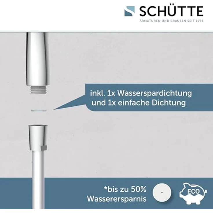 Schütte Handbrause CAPRI, Duschbrause, 3-fach verstellbar, Antikalk, wassersparend – Bild 3