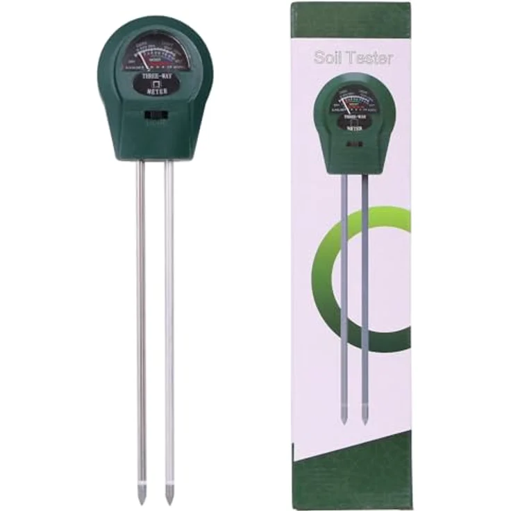 Melko Feuchtigkeitsmesser 3 in 1 Bodenmessgerät für Pflanzen PH Wert Bodentester Licht Messgerät, Batteriefreier Betrieb: – Bild 5