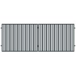 Polbram Doppeltor Berta 120, verzinktes Gartentor aus Stahl in Anthrazit, 300 x 120 cm, korrosionsgeschützt, pulverbeschichtet