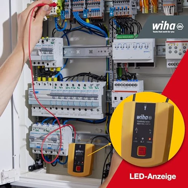 Wiha Durchgangsprüfer - Durchgangsmessung - bis 400 V AC - CAT II - 45222 – Bild 2