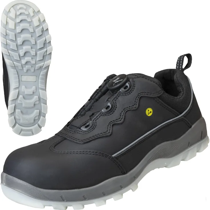 NITRAS Sicherheitsschuhe Drehverschluss 7306 SPORT STEP FIT S3, Gr. 43, Zehenkappe aus Fiberglas, durchstichhemmend, rutschhemmende Sohle, ESD-fähig
