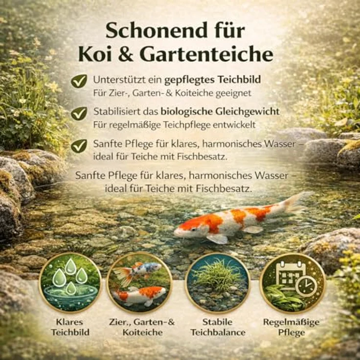 MIBO Fadenalgenvernichter Flüssig 5L, Algenstopp für 150.000 Liter Teichwasser, ohne Kupfer und Schwermetalle, auch für Schwimmteiche geeignet – Bild 5