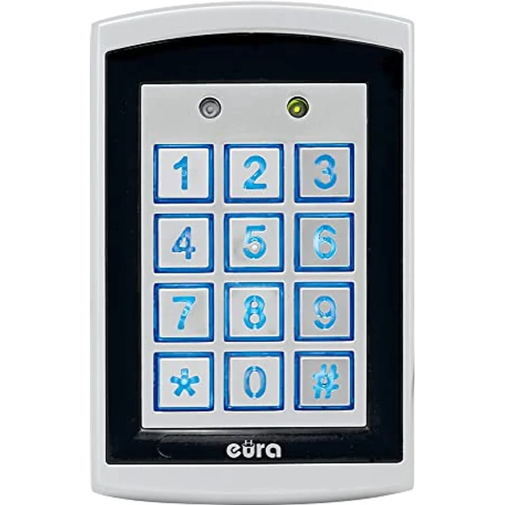 EURA AC-20C7-2, Codeschloss Zugangskontrolle mit Tastatur, RFID, wasserdicht IP55, Hintergrundbeleuchtung, vandalensicher, 2 Zonen (1000 + 10 Benutzer) – Bild 1
