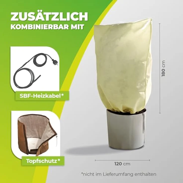 Kübelpflanzen Sack, Gr. XL, 100 x 80 cm, 70 g-m² - Bio Green – Bild 2