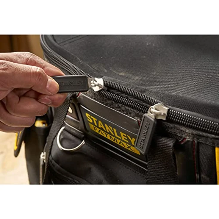 Stanley FatMax Werkzeugtasche - Werkzeugbeutel (50x33x31cm, mit runder Öffnung, formstabile Konstruktion, leicht zugängliche Fächer, ergonomischer Handgriff) FMST1-70749 – Bild 5