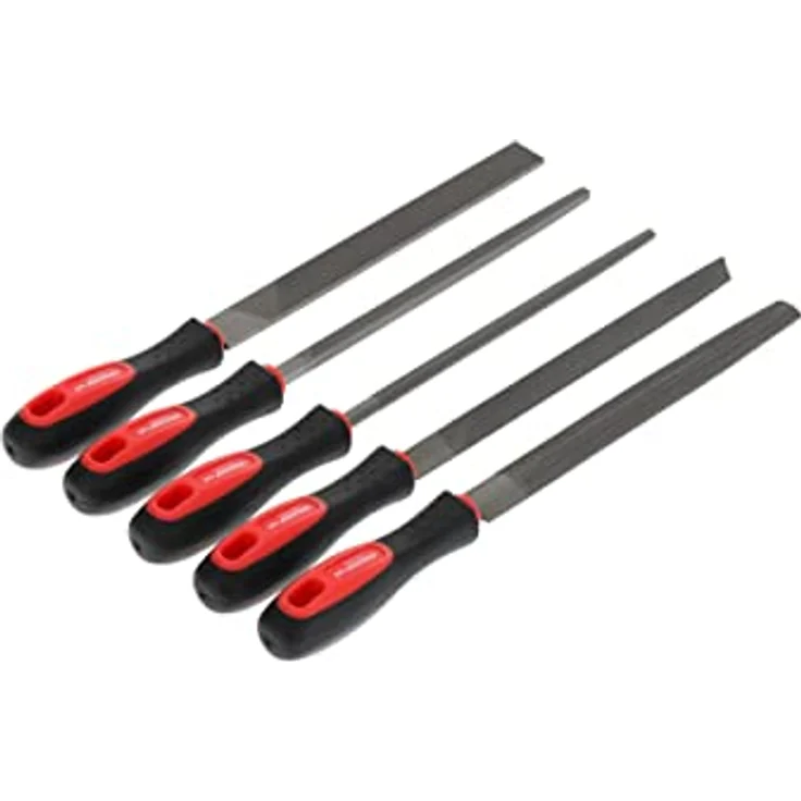 GEDORE red Feilensatz, 5-teilig, Spezialstahl, Inkl. Kunststofftasche, 2-Komponenten-Griff, Rot-Schwarz – Bild 3